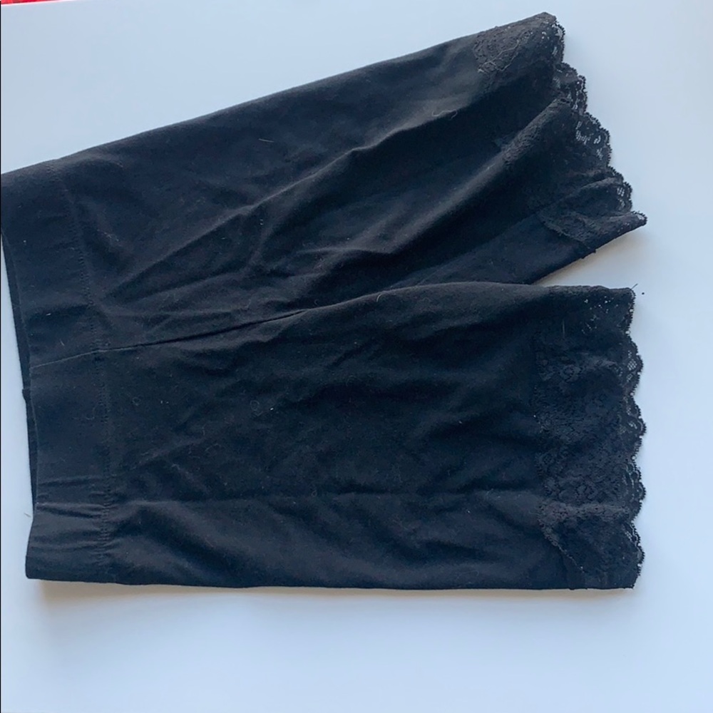 forever 21 black and lace biker shorts
